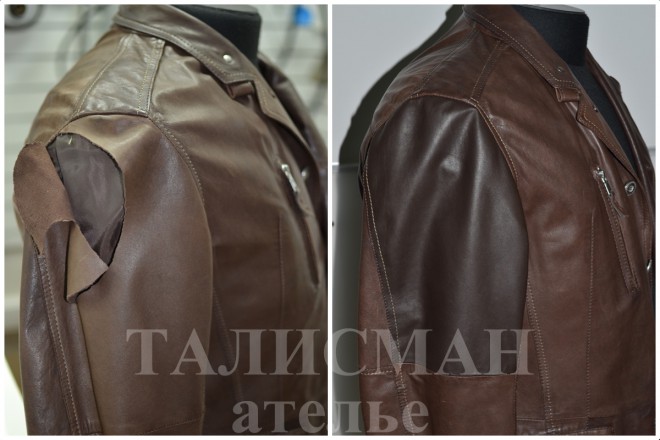замена поврежденной  детали симметрично с двух сторон