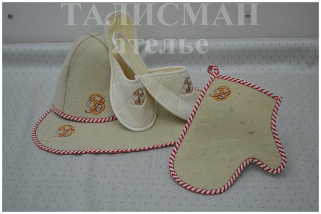 вышивка на банных принадлежностях