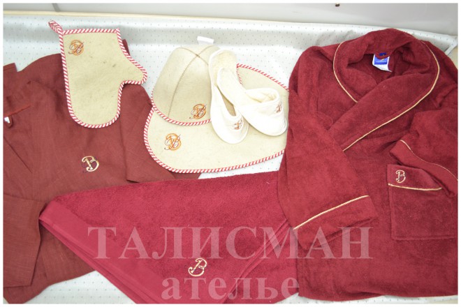 вышивка на банных принадлежностях
