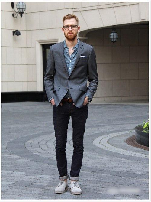 Черные брюки с серым пиджаком мужские